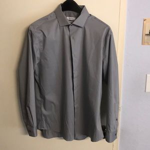Plain gray dress shirt